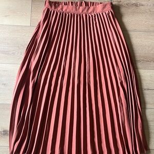Pleated Rust Skirt